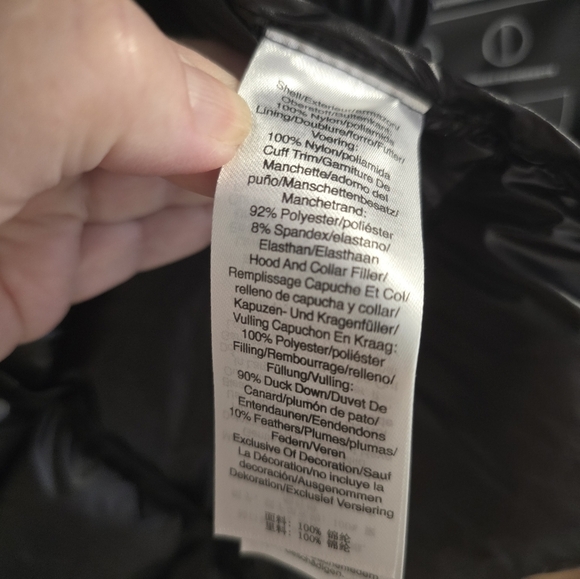 DKNY Black Premium Down Puffer Jacket Winter Warm Lightweight Size L - Picture 6 of 9